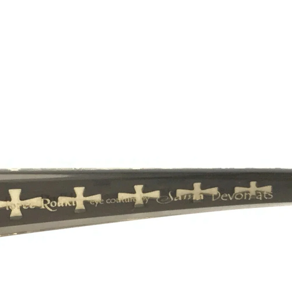 Loree Radkin by Sama Eyeglasses Frames Devon ats Grey Crosses Logos 54-19-140
